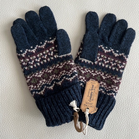 NWT - Fat Face Men’s Snowflake Wool Blended Gloves - Picture 3 of 5